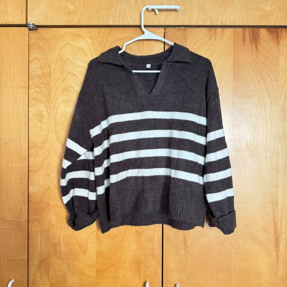 Puffy Touch Skipper Striped Sweater (sz L) - Picture 2 of 10